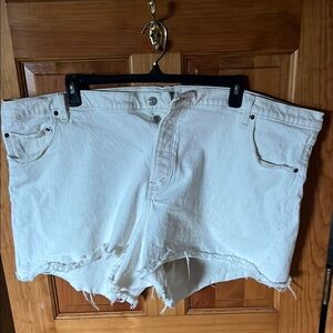Abercrombie White Denim Shorts